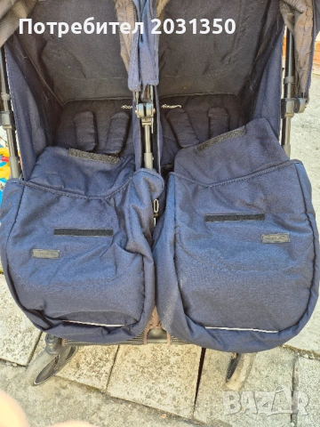 количка за близнаци EasyGo Domino-тъмно синя, снимка 11 - Детски колички - 53509636