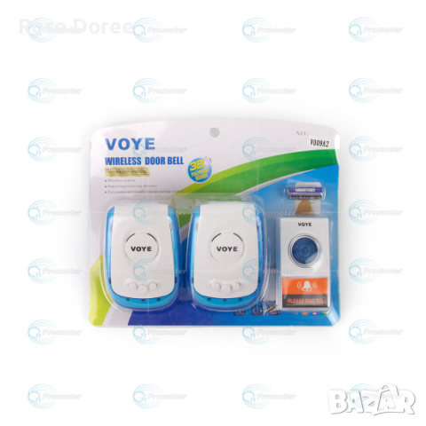 Безжичен звънец VOYE - два приемника, снимка 4 - Друга електроника - 44967974