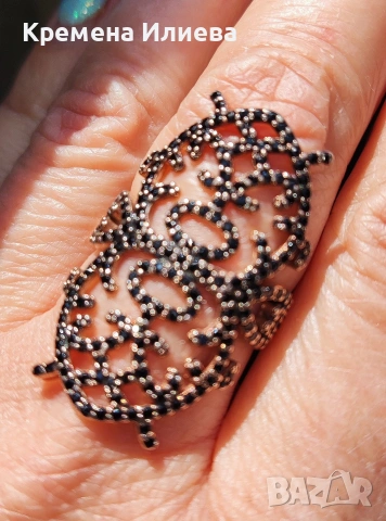 Сребърен пръстен , снимка 3 - Пръстени - 53991931