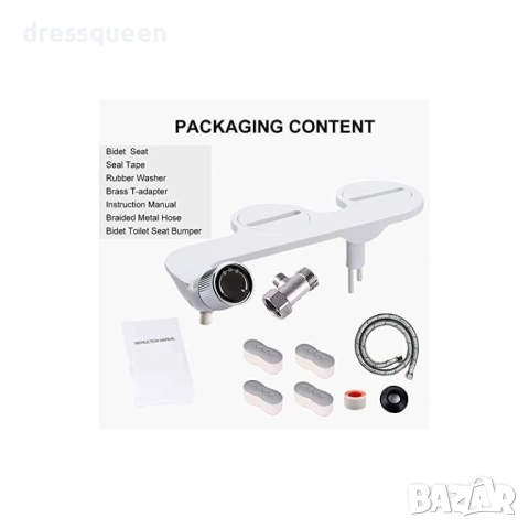 4673 Универсална Биде Приставка с Плавна Ротация Лесна Употреба с Елегантен Дизаин, снимка 7 - Други стоки за дома - 53823711