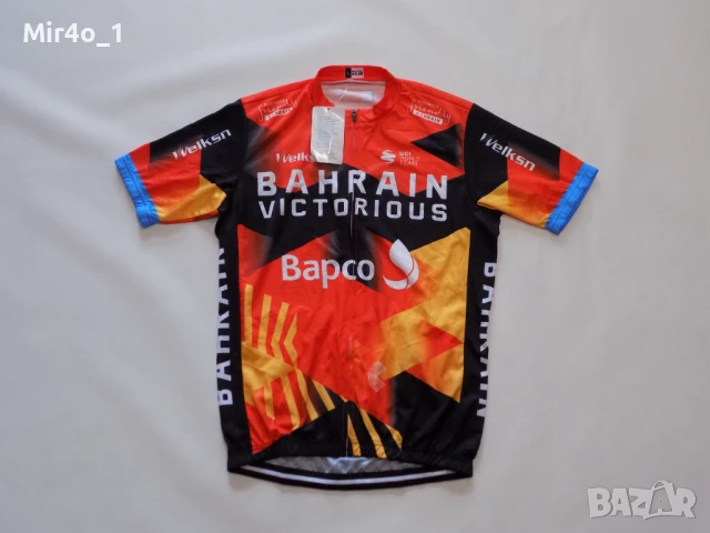 ново вело джърси welksn bahrain uci тениска екип блуза шосейно колоездене оригинално L