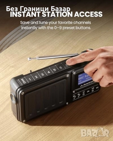 Ново преносимо DAB+/FM цифрово радио Bluetooth 6.0 с батерия и фенерче, снимка 5 - Друга електроника - 53010914