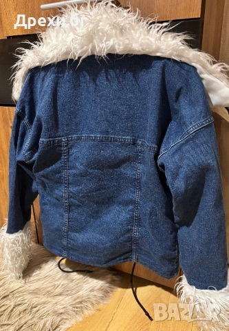 Дънкеново топло яке, снимка 3 - Якета - 52641968