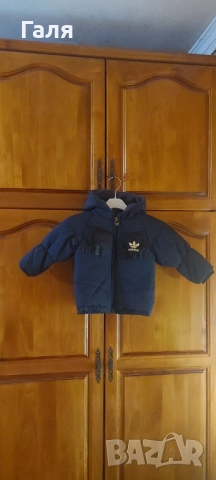 Бебешко зимно яке с качулка Adidas + дънки , блуза и риза//Детско/бебешко яке Kenvelo за ръст 90 + , снимка 6 - Бебешки якета и елеци - 52331098
