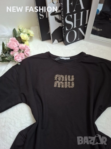 Разпродажба ✨ Дамска Памучна Тениска ✨MIU MIU , снимка 4 - Тениски - 52001062