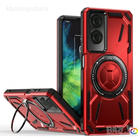 TCL 50 SE Magnetic Case Kickstand TPU+PC Удароустойчив Калъф и Протектор, снимка 3 - Калъфи, кейсове - 52705851