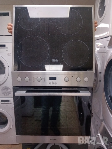 Иноксова печка за вграждане с индукционни котлони Миеле Miele Made in Germany PIROLISE Гаранция!
