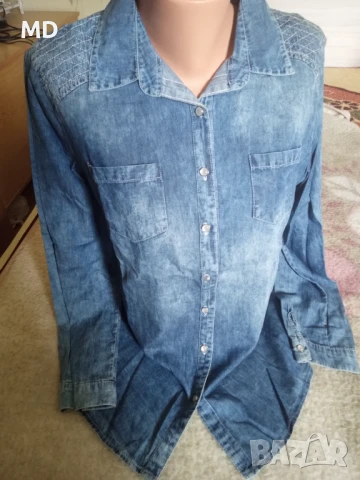 Дънкова риза XL