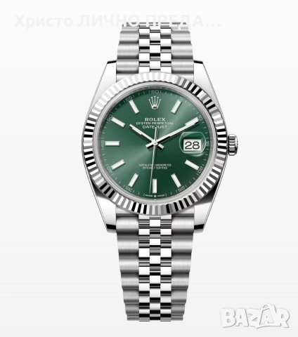 Rolex Datejust Oyster, 41 mm,mint green dial and a Jubilee Oystersteel and white gold 126334