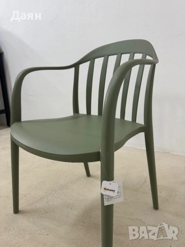 Градински стол с подлакътници Outsunny, 120kg, снимка 4 - Градински мебели, декорация  - 52439895