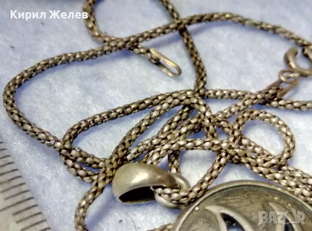 ФЛОРАЛЕН СРЕБЪРЕН МЕДАЛЬОН сФИНА СРЕБЪРНА ВЕРИЖКА СРЕБРО 925 с НУЖДА от РЕМОНТ на ЗАКОПЧАЛКАТА 49776, снимка 10 - Колиета, медальони, синджири - 50421443