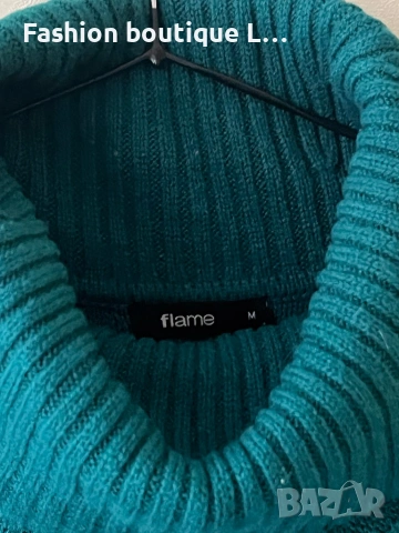 Плетена рокля с колан в тюркоазен цвят М размер 👗 , снимка 7 - Рокли - 53176090