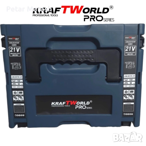 Акумулаторен перфоратор Kraftworld Pro– 21V, 4.0Ah, безчетков мотор, 2 батерии, снимка 9 - Бормашини - 52303680