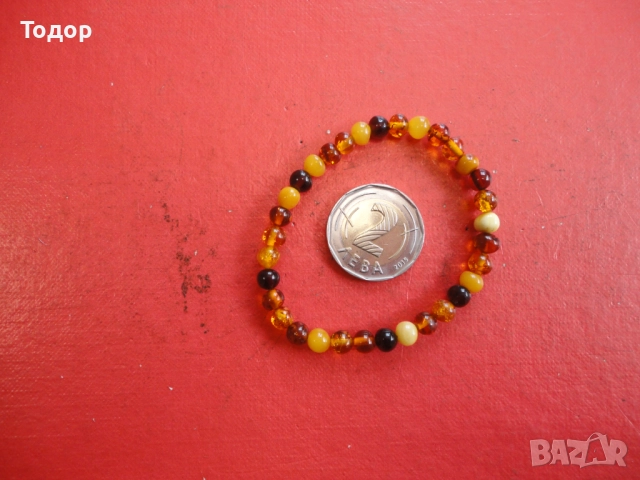 Страхотна гривна натурален кехлибар 3