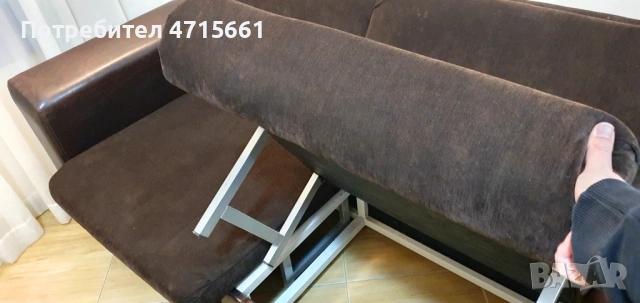 Двоен разтегателен диван 172/90см, снимка 6 - Дивани и мека мебел - 53988480