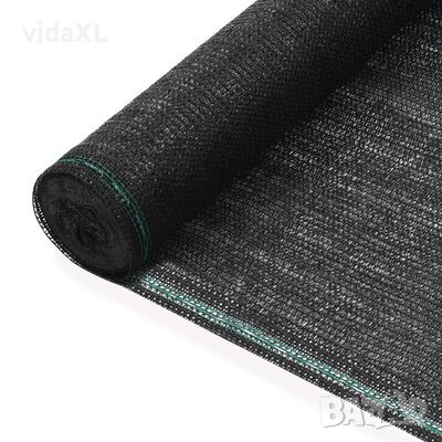 vidaXL Тенис екран, HDPE, 1,6x50 м, черен（SKU:45268, снимка 1 - Тенис - 46293229