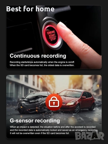 AKEEYO P1 Мини видеорегистратор – Супер компактна предна видеорегистратор за автомобили, снимка 6 - Аксесоари и консумативи - 53711297
