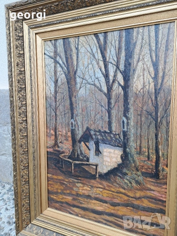 голяма авторска картина горски пейзаж , снимка 3 - Картини - 54017389