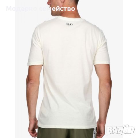 Мъжка тениска under armour x project rock brahma bull tee white red, снимка 2 - Тениски - 46649666