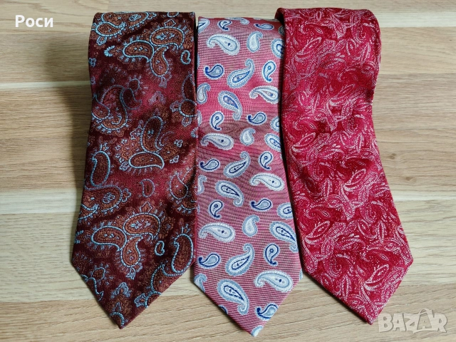 Италиански копринени вратовръзки с орнаменти 1, снимка 6 - Други - 53844878