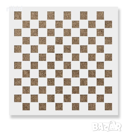 шах мат табла ситни квадратчета квадрати мрежа решетка стенсил шаблон украса торта боя Scrapbooking, снимка 2 - Други - 44961477