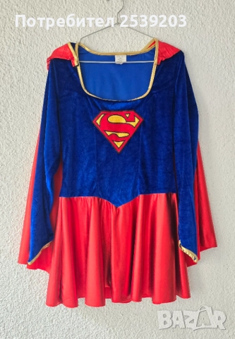 Рокля Superwoman размер Л-ХЛ, снимка 2 - Рокли - 52190481