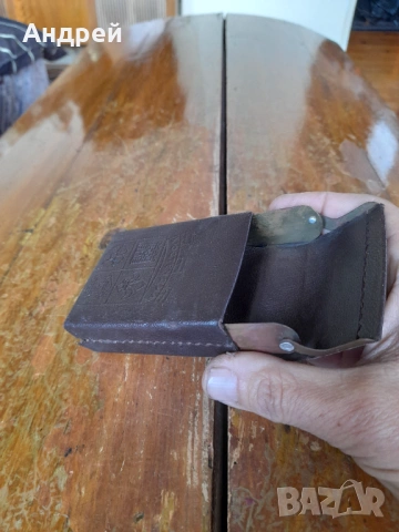 Стар кожен калъф за цигари,табакера Кюстендил, снимка 5 - Други ценни предмети - 53297896