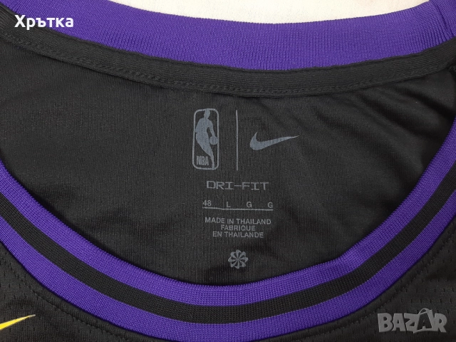 Nike NBA Lakers LeBron - Оригинален мъжки баскетболен потник р-р L, снимка 12 - Тениски - 52249538