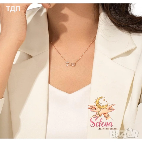 Колие от медицинска стомана "Нежно лале" 🌷, снимка 6 - Колиета, медальони, синджири - 53816635