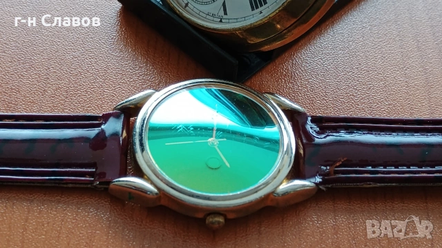 18k Gold Charles Delon, огледално стъкло, нова AGFA батерия. , снимка 10 - Мъжки - 53606554