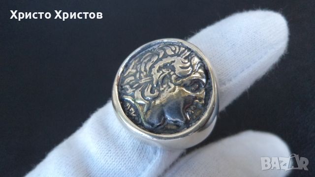 Сребърни мъжки масивни пръстени в изящен античен стил, снимка 4 - Антикварни и старинни предмети - 45734007