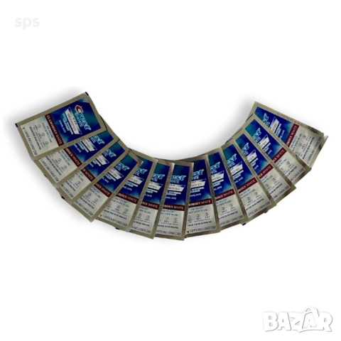 Избелващи ленти CREST 3D Whitestrips Glamorous White - Оригинални американски, снимка 3 - Комплекти и лотове - 52241663