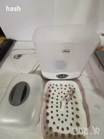 Стерилизатор за шишета на бебе Чико 2в1 CHICCO, снимка 3 - Прибори, съдове, шишета и биберони - 49334469