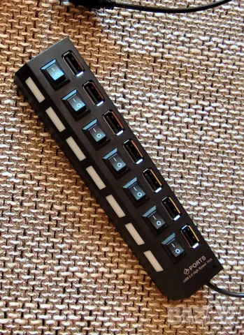 Високоскоростен USB 2.0 Хъб, снимка 4 - Кабели и адаптери - 49822037