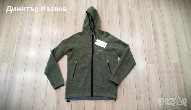 ЧИСТО НОВ! Суитшърт, мъжко вълнено яке с качулка Bergans Vaagaa Merino Terry 