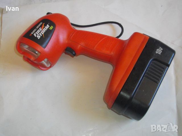 18V Black Decker Акумулаторен английски 18 волта нов прожектор фенер Блек Декер, снимка 2 - Други инструменти - 46783231