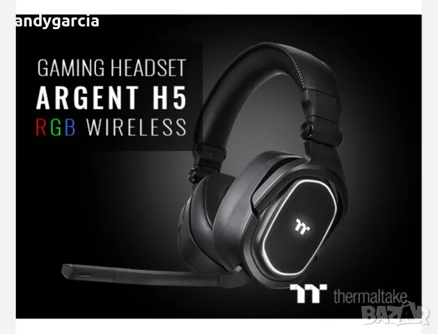 Thermaltake Argent H5 RGB Wireless 7.1 Surround 50mm USB геймърски слушалки чисто нов запечатани, снимка 2 - Слушалки за компютър - 45144938