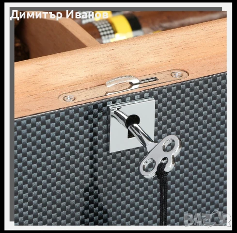 Galiner кедров хумидор със овлажнител и хидрометър за 30-50 пури, снимка 8 - Други - 50992266