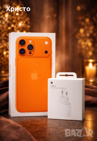 НОВО!!! Apple iPhone 17 Pro Max, 256GB, 5G, Cosmic Orange + подарък оригинален адаптер Apple, снимка 2 - Apple iPhone - 52871864