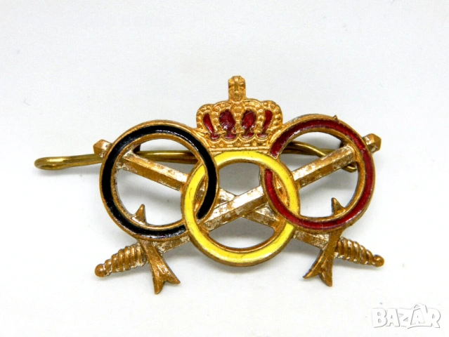 Стар Армейски Военен Белгийски Спортен Знак Емайл, снимка 6 - Антикварни и старинни предмети - 53119045