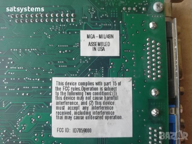 Видео карта Matrox Millennium MGA-MIL/4BN 4MB PCI, снимка 10 - Видеокарти - 46459929