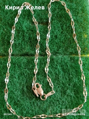 Сребърно синджирче,ITALI нежно финно подходящ аксесоар за ежедневието , снимка 7 - Колиета, медальони, синджири - 53993115