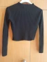 Черна къса блуза с дълъг ръкав , снимка 6