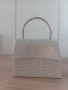Дамска чанта с кристали и метална дръжка , снимка 5