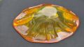 Красива фруктиера от дебело художествено цветно стъкло тип Мурано, снимка 4