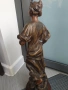 49см-3кг Moreau ЦАМ статуетка/стара френска скулптура/фигура на жена-художничка, снимка 2
