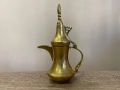 Винтидж месингов арабски кафеник (далла), декоративен, ~12 см, снимка 3