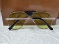 Gucci 2024 мъжки слънчеви очила авиатор с кожа 5 цвята, снимка 14