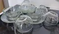 Чаши с чинийки, йенско стъкло, снимка 2