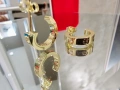 CARTIER Love Gold Hoop 2 Diamonds Дамски Обеци, снимка 5